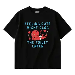FEELING CUTE BLACK TEE
