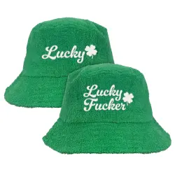 LUCKY GREEN TERRY TOWEL BUCKET HAT COMBO