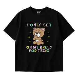 KNEES FOR JESUS BLACK TEE
