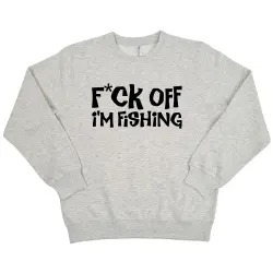 F OFF I'M FISHING WHITE MARLE CREW