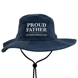 PROUD FATHER NAVY STONEWASHED WIDE BRIM HAT
