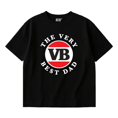 THE VERY BEST DAD MODERN LOGO BLACK TEE