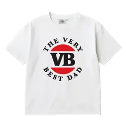 THE VERY BEST DAD MODERN LOGO WHITE TEE