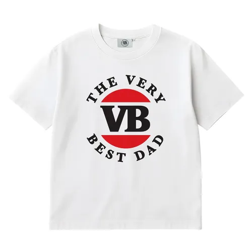 THE VERY BEST DAD MODERN LOGO WHITE TEE