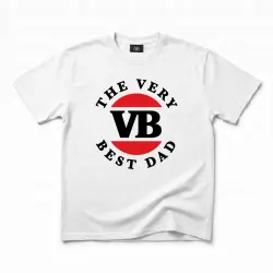 THE VERY BEST DAD MODERN LOGO WHITE TEE
