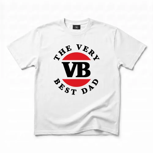 THE VERY BEST DAD MODERN LOGO WHITE TEE
