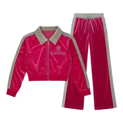 VODKA CRUISER PINK VELOUR TRACKSUIT SET