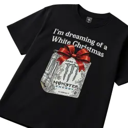 DREAMING OF A WHITE CHRISTMAS BLACK TEE