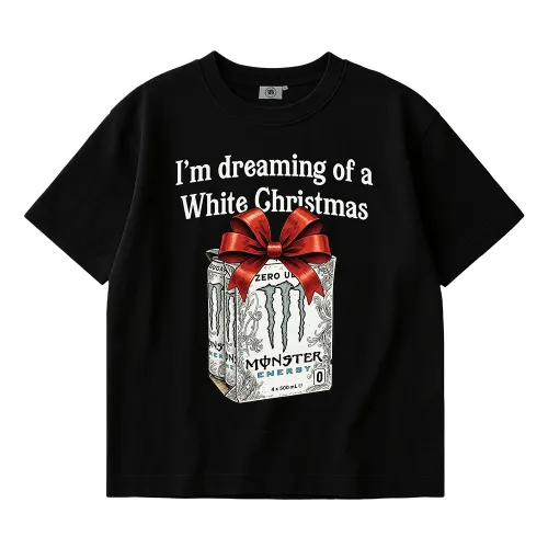 DREAMING OF A WHITE CHRISTMAS BLACK TEE