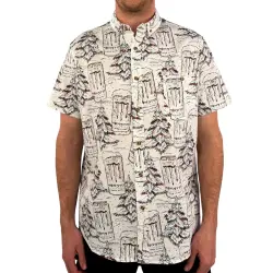 WHITE MONSTER CHRISTMAS BUTTON UP SHIRT PRE ORDER