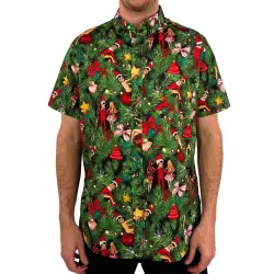 CHEEKY ELVES BUTTON UP SHIRT