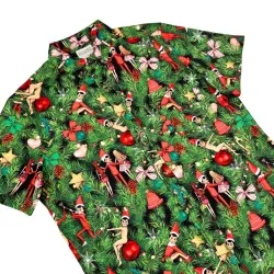 CHEEKY ELVES BUTTON UP SHIRT