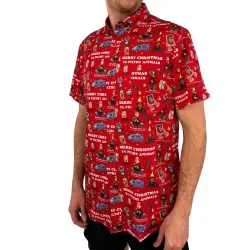 HOME ALONE CHRISTMAS BUTTON UP SHIRT
