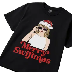 MERRY SWIFTMAS BLACK TEE