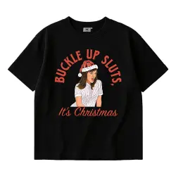 BUCKLE UP JA'MIE XMAS BLACK TEE