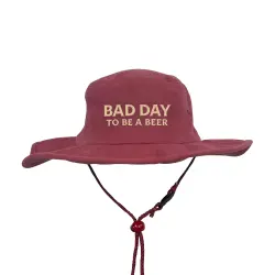 BAD DAY TO BE A BEER MAROON WIDE BRIM HAT