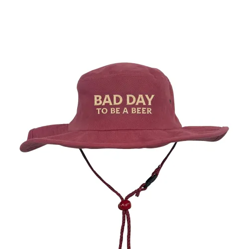 BAD DAY TO BE A BEER MAROON WIDE BRIM HAT