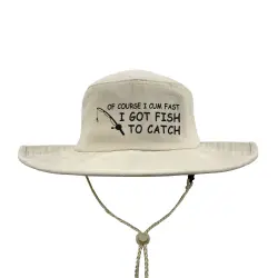 I GOT FISH TO CATCH WIDE BRIM HAT