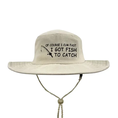 I GOT FISH TO CATCH WIDE BRIM HAT