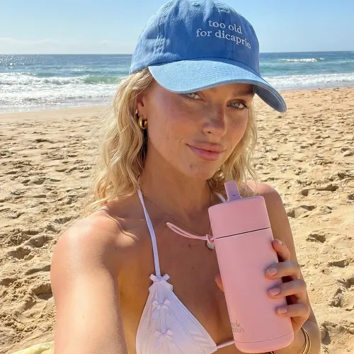 TOO OLD FOR DICAPRIO LIGHT BLUE WASHED DAD HAT