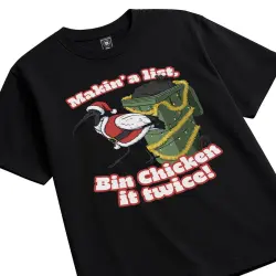 BIN CHICKEN IT TWICE BLACK TEE
