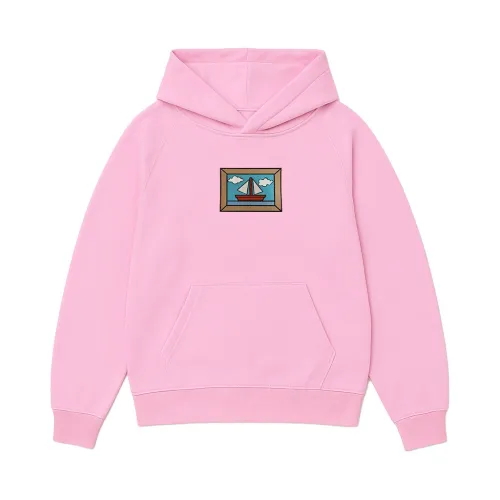 PINK FRAMED BOAT HOODIE