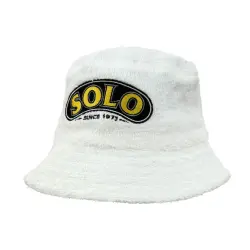 WHITE SOLO TERRY TOWEL BUCKET HAT