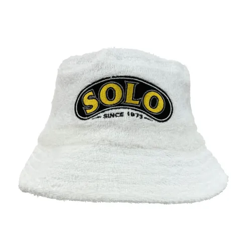 WHITE SOLO TERRY TOWEL BUCKET HAT