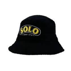 BLACK SOLO TERRY TOWEL BUCKET HAT
