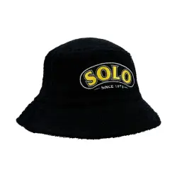 BLACK SOLO TERRY TOWEL BUCKET HAT