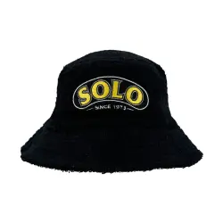 BLACK SOLO TERRY TOWEL BUCKET HAT