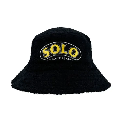 BLACK SOLO TERRY TOWEL BUCKET HAT