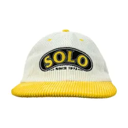 YELLOW/WHITE SOLO TWO TONE CORD HAT