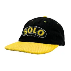 BLACK / YELLOW SOLO TWO TONE CORD HAT