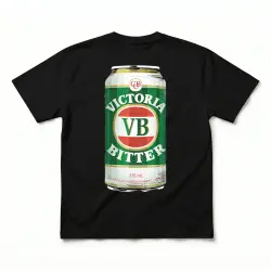 1980'S VB CAN FRONT & BACK BLACK TEE