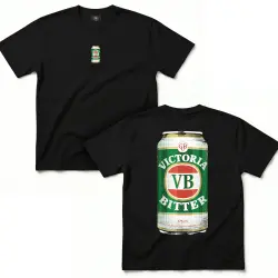 1980'S VB CAN FRONT & BACK BLACK TEE