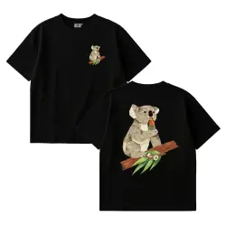 KOALA BEER FRONT AND BACK BLACK TEE
