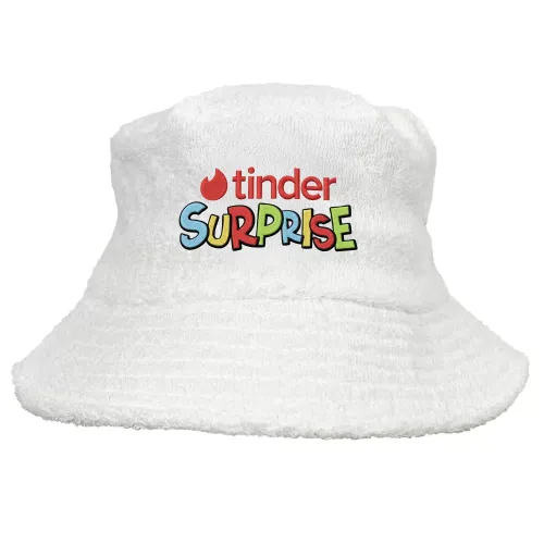 TINDER SURPRISE TERRY TOWEL BUCKET HAT TINDER SURPRISE TERRY TOWEL BUCKET HAT