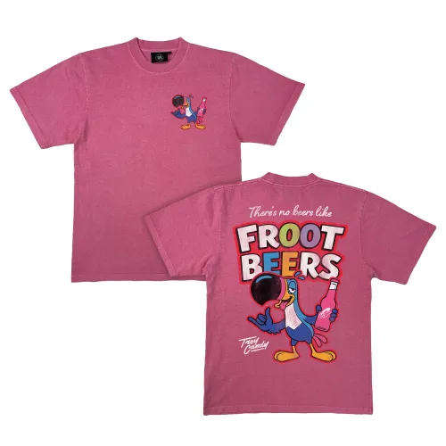 VINTAGE PINK FROOT BEERS FRONT AND BACK T-SHIRT