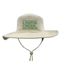 NATURAL LAWN AND ORDER WIDE BRIM HAT