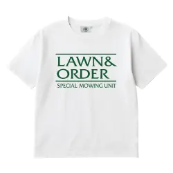 LAWN AND ORDER WHITE TEE