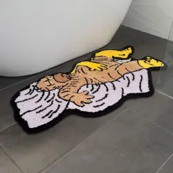 SHOWER CURTAIN TUFTED MAT