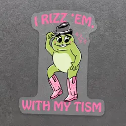 RIZZ EM DIE CUT STICKER