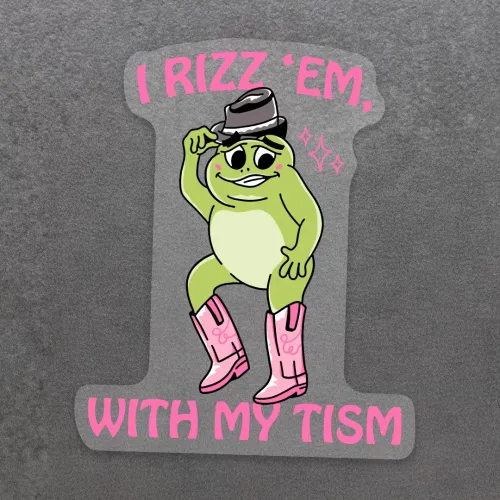 RIZZ EM DIE CUT STICKER