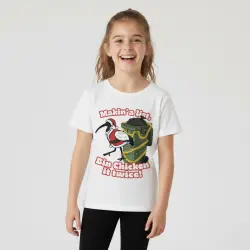 KIDS BIN CHICKEN IT TWICE WHITE TEE