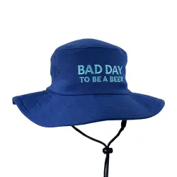ROYAL BLUE BAD DAY TO BE A BEER WIDE BRIM HAT