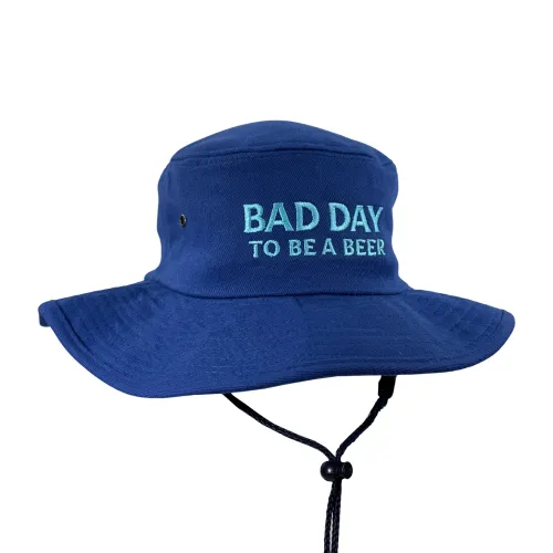 ROYAL BLUE BAD DAY TO BE A BEER WIDE BRIM HAT