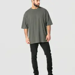 HEAVYWEIGHT CHARCOAL TEE