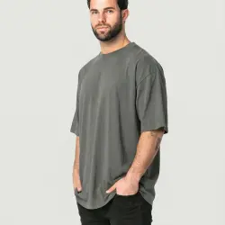 HEAVYWEIGHT CHARCOAL TEE