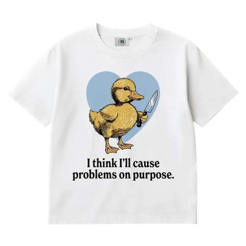 CAUSE PROBLEMS WHITE TEE